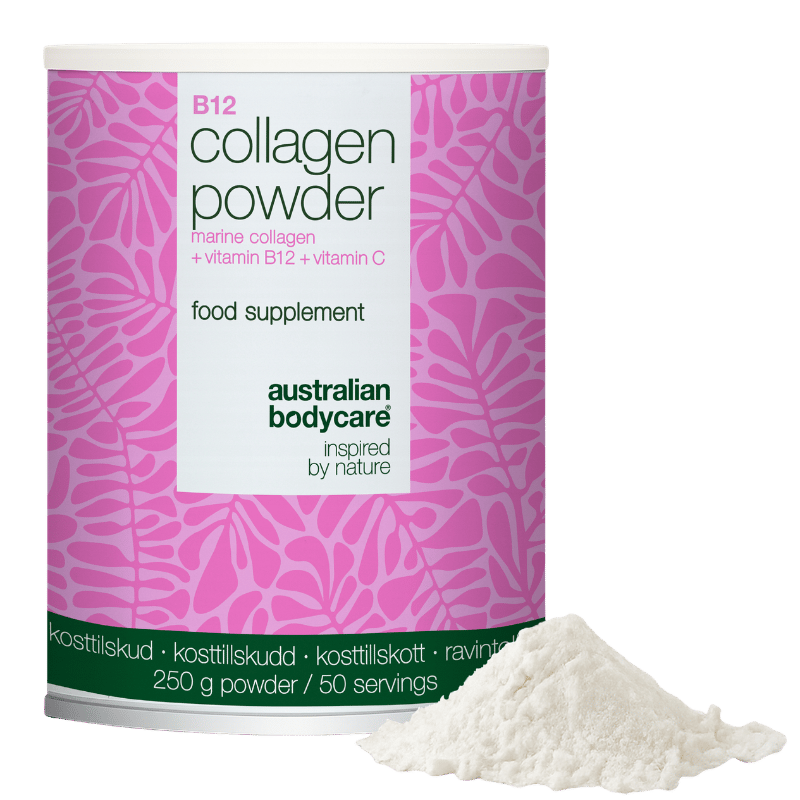 Pakning med Australian Bodycare B12 & Collagen Powder, 250 g