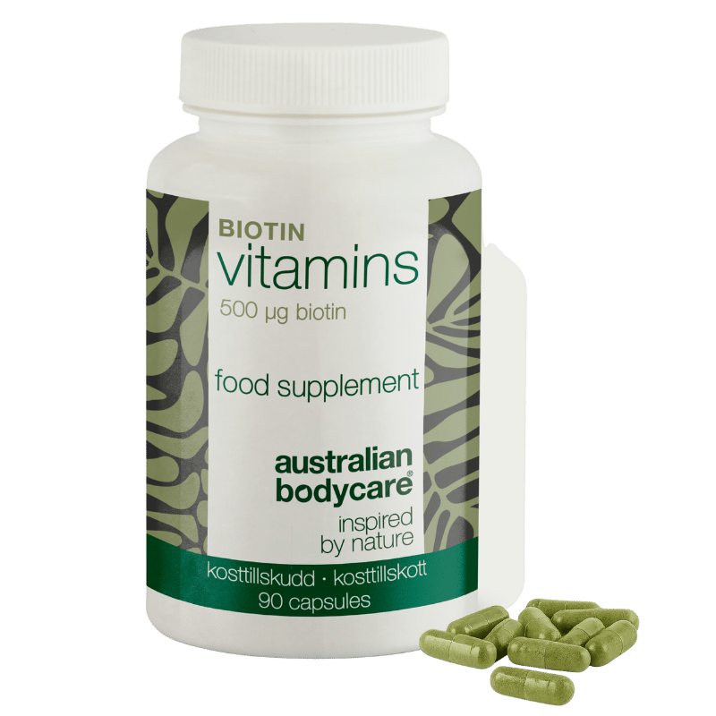 Australian Bodycare Biotin kosttilskud i pakning med 90 stk
