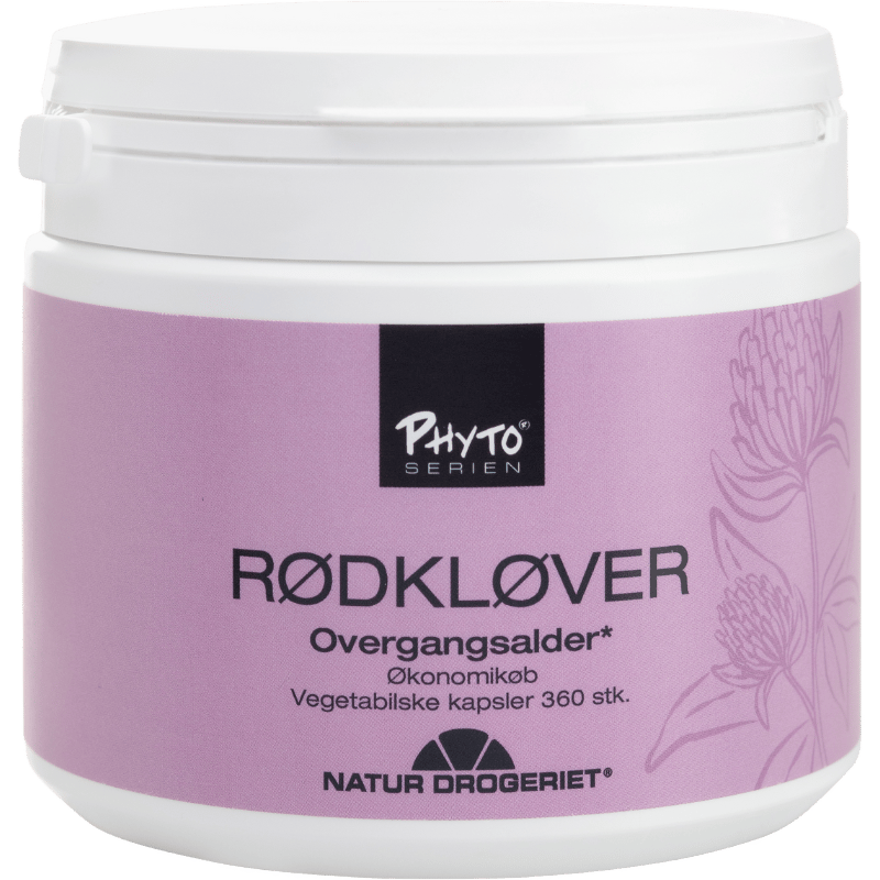 Natur Drogeriet Rødkløver 400 mg kosttilskud, økonomipakning med 360 kapsler