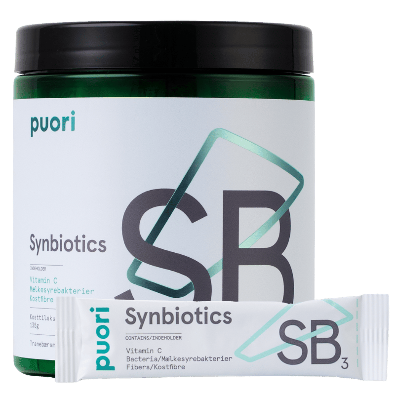 Pakke med Puori Synbiotics SB3 kosttilskud i sticks, 30 stk