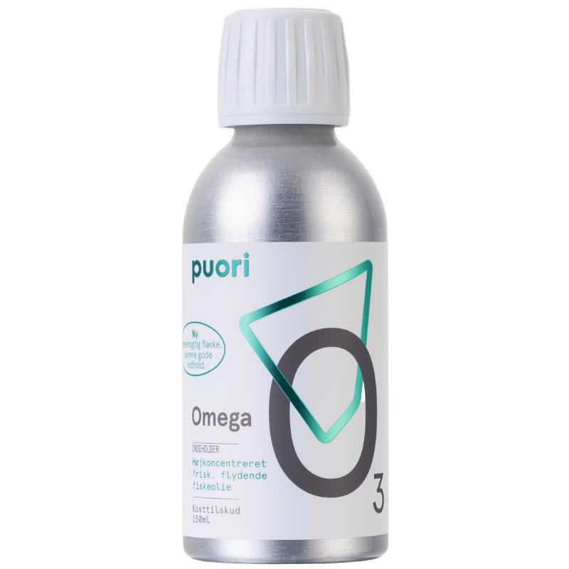 Puori Omega-3 O3 Liquid flydende fiskeolie i flaske på 150 ml