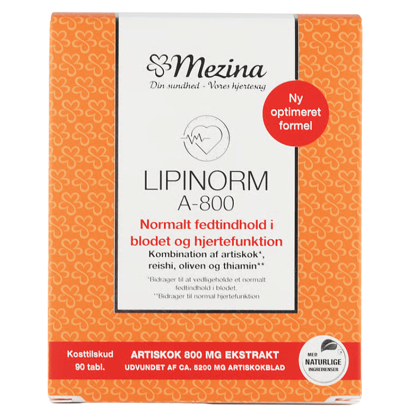 Dåse med Mezina Lipinorm A-800 kosttilskud, 90 tabletter