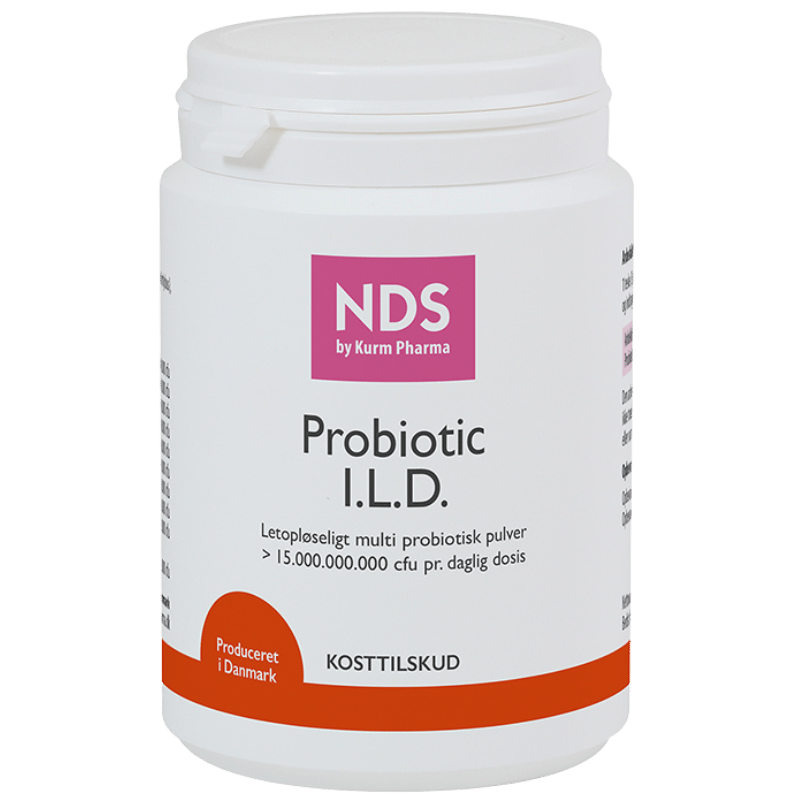 Dåse med NDS I.L.D. 10 Probiotic pulver med mælkesyrebakterier, 100 g