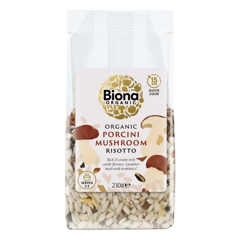 Biona økologisk risotto med Karl Johan svampe i pakke på 210 g