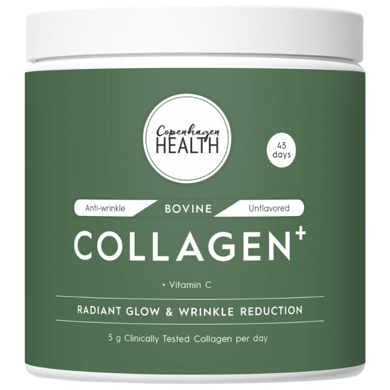 Dåse med Copenhagen Health Bovine Collagen+ kollagenpulver, 234 g