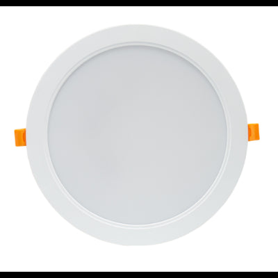 Spectrum 18W LED indbygningspanel - Hul: Ø14,5 cm, Mål: Ø17 cm, 230V, IP54 udendørs - Dæmpbar : Ikke dæmpbar, Kulør : Varm