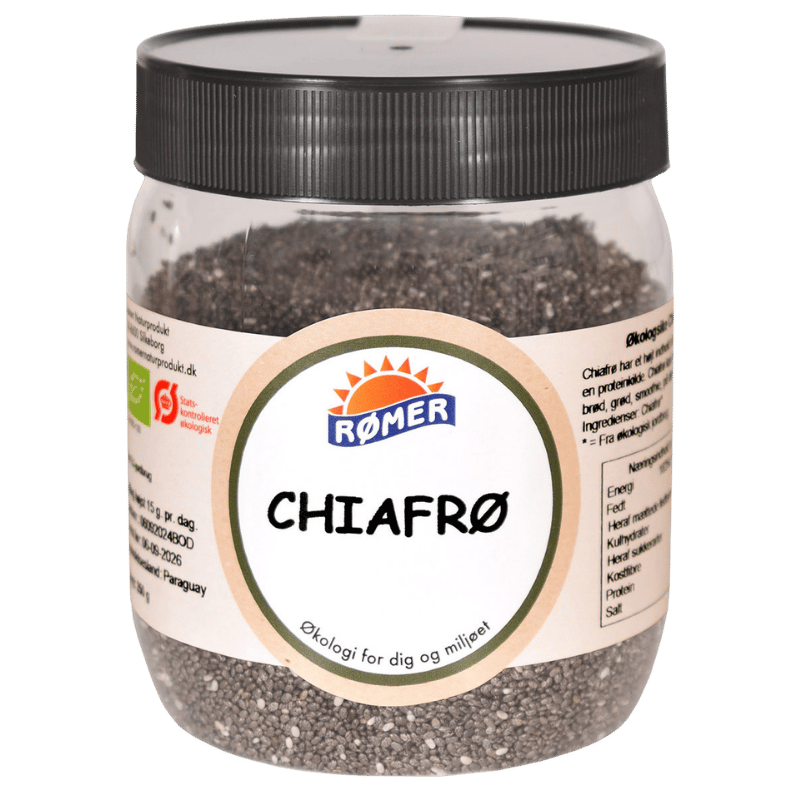 Pakning med Rømer økologiske chiafrø, 250 gram