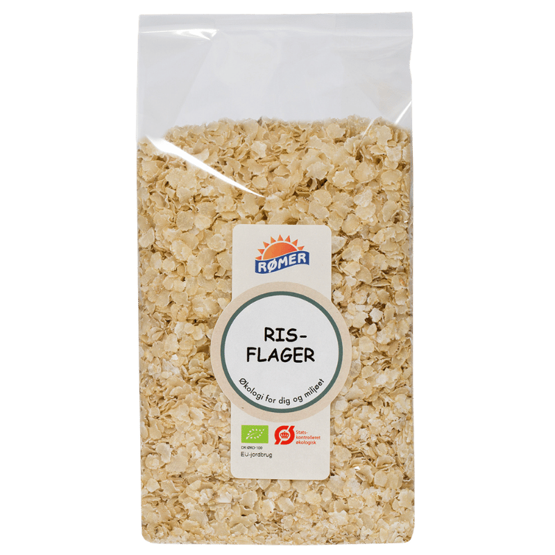 Pose med Rømer økologiske risflager, 500 g
