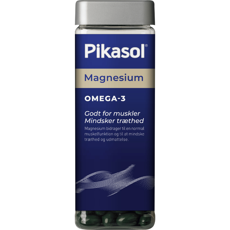 Pakke med Pikasol Omega-3 Magnesium kapsler, 150 kapsler