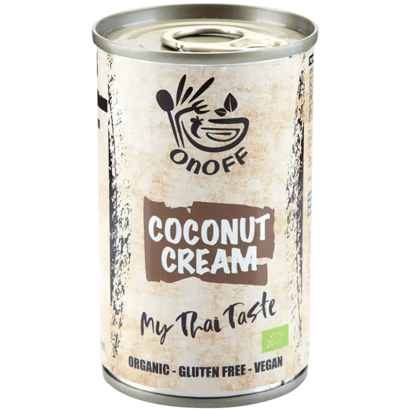 Pakke med On Off Thai Food økologisk kokoscreme fra Thailand, 160 ml