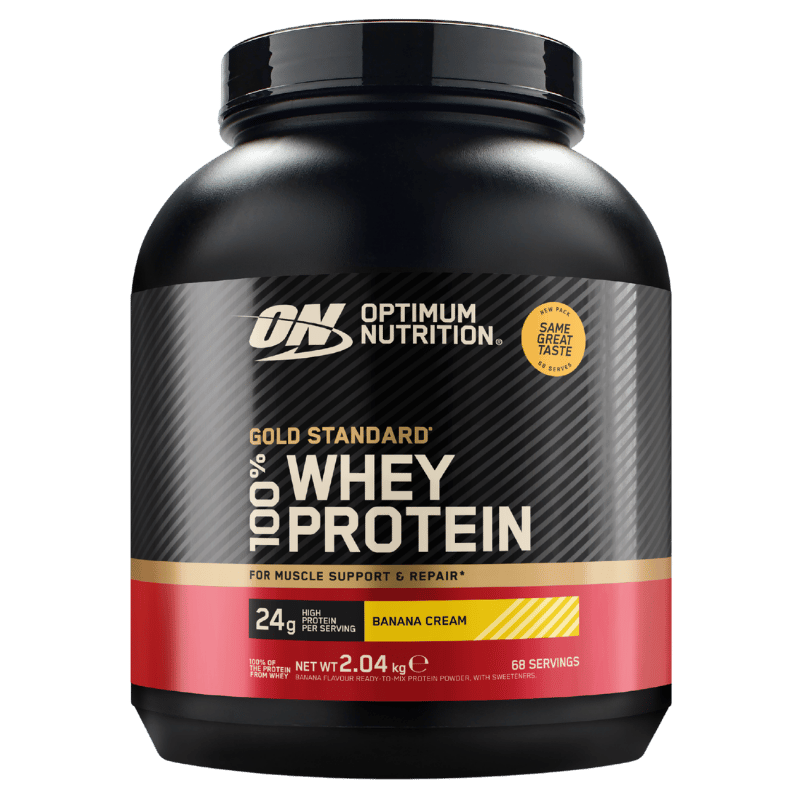 Optimum Nutrition Gold Standard 100% Whey proteinpulver med bananasmag, 2004 g