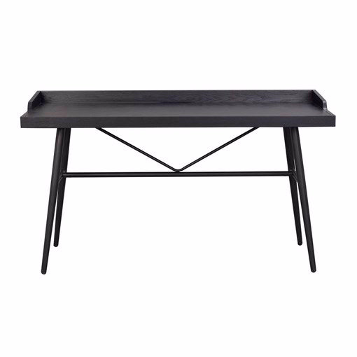 Rowico Home Springdale skrivebord i sort træ, 140 cm x 80 cm x 55 cm