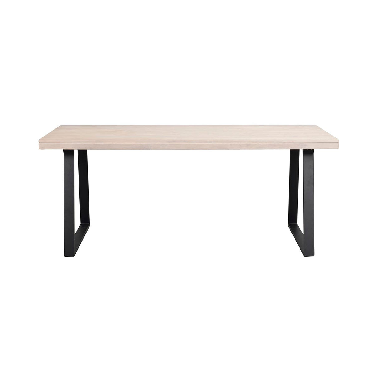 Rowico Home Brooklyn spisebord i hvidpigmenteret træ og sort metal