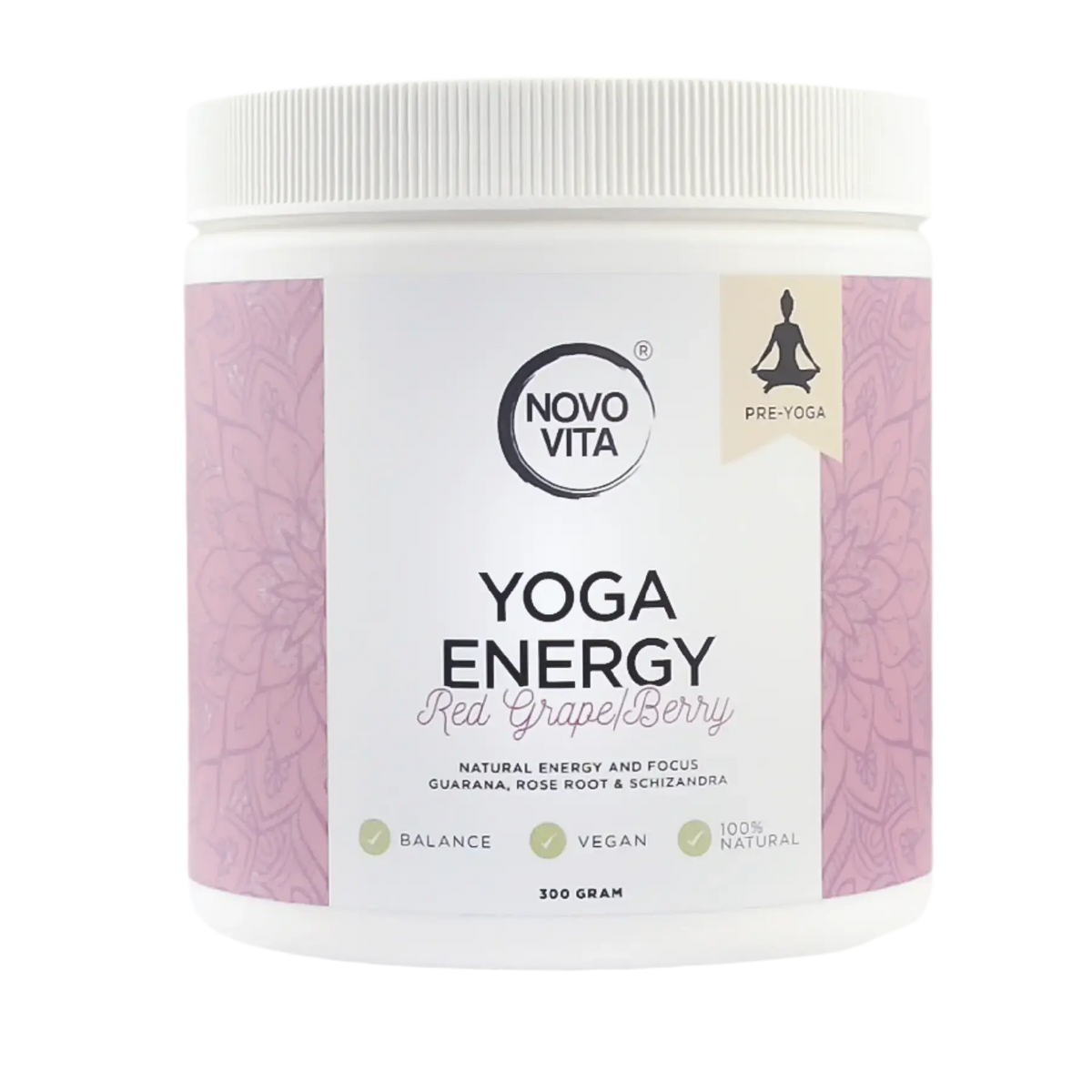 Novo Vita Yoga Energy vegansk kosttilskud i 300 grams pakning