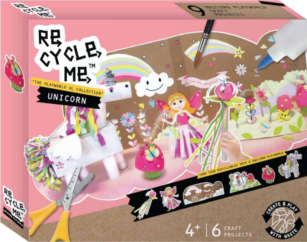 Re-Cycle-Me Playworld XL Unicorn æske til kreativ leg
