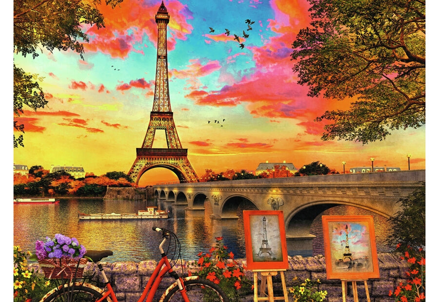 Ravensburger Evening in Paris puslespil med 500 brikker