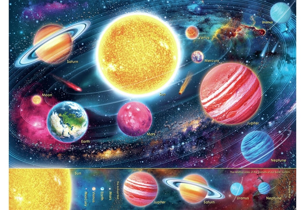 Ravensburger børnepuslespil The Solar System med 300 brikker