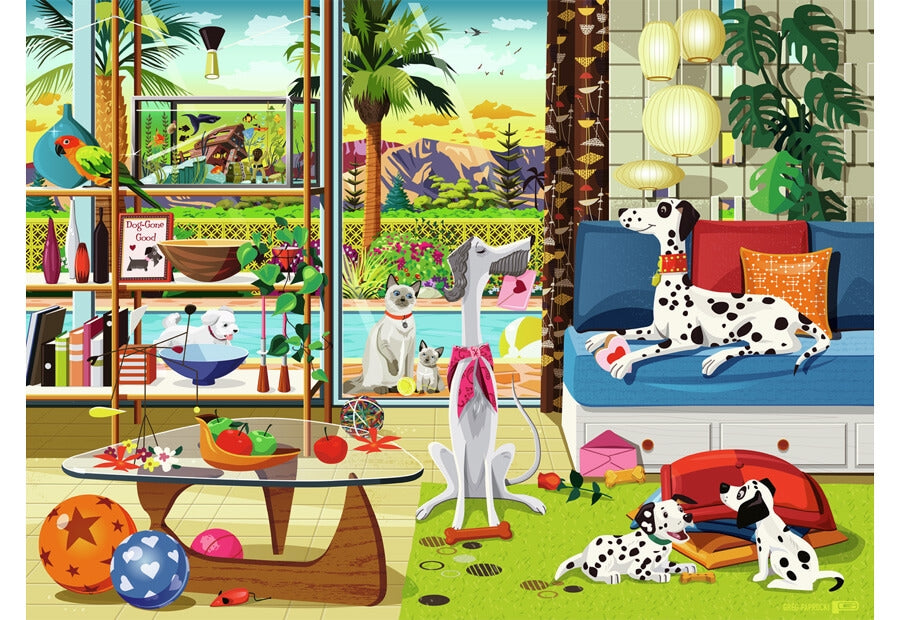 Ravensburger puslespil Pets of Palm Springs med 500 brikker