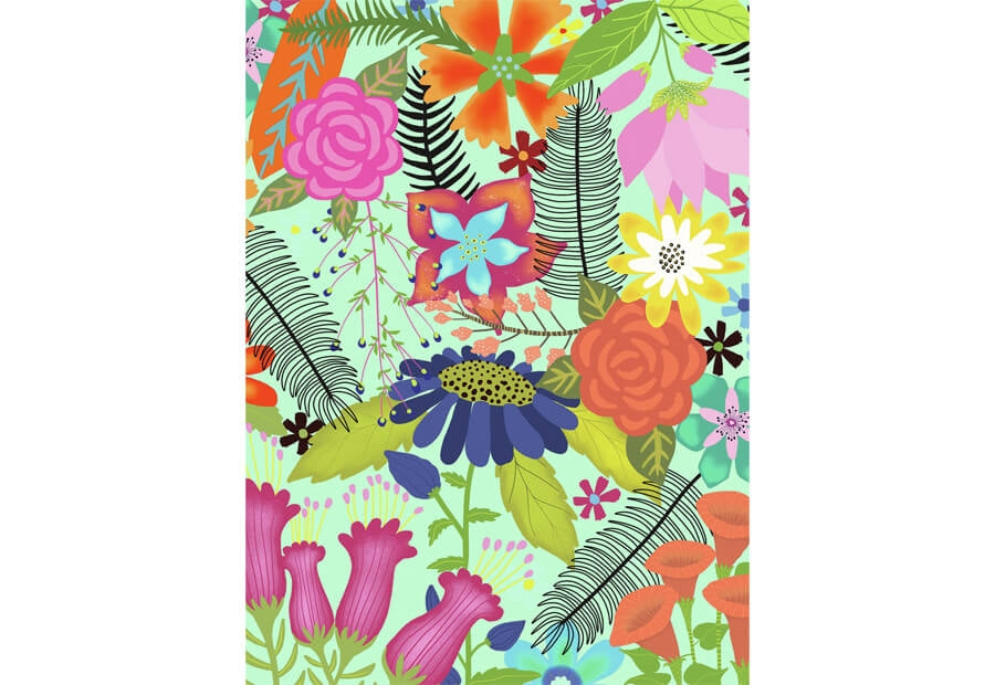 Ravensburger Flower Jungle puslespil med 500 brikker