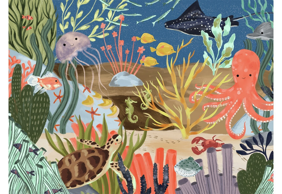 Ravensburger puslespil Ocean Whimsy med 500 brikker