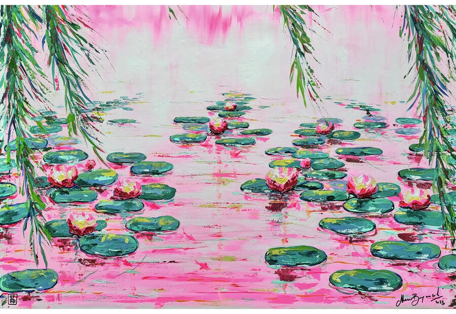 Ravensburger Pink Water Lilies, puslespil med 4000 brikker