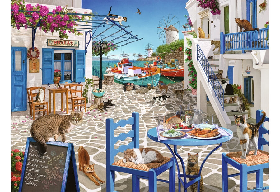 Ravensburger puslespil Cats of Mykonos med 1500 brikker