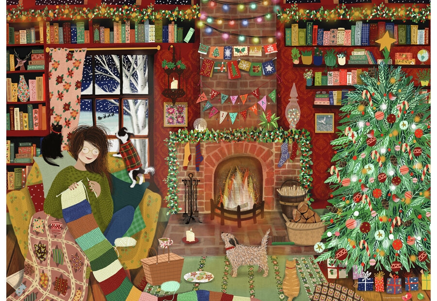 Ravensburger puslespil Home for Christmas med 1000 brikker