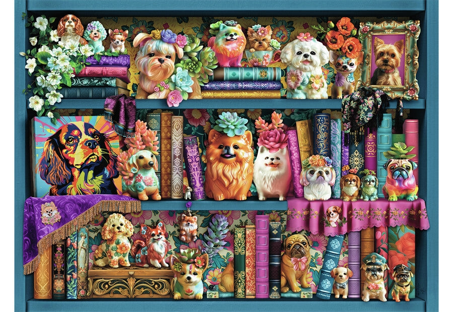 Æske til Ravensburger puslespil Precious Porcelain Pups med 500 brikker
