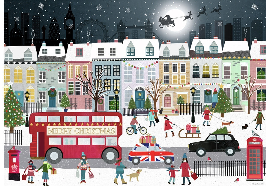 Puslespil London's Christmas Spirit fra Ravensburger, 1000 brikker