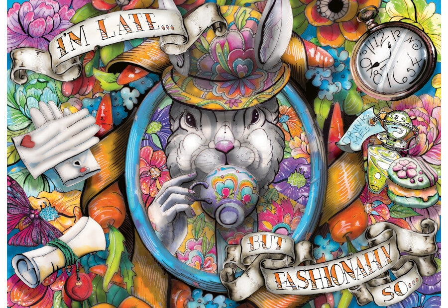 Ravensburger puslespil Fashionably Late med 1000 brikker