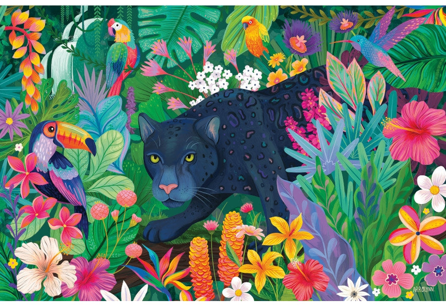 Ravensburger puslespil Panther in Flowery Jungle med 3000 brikker