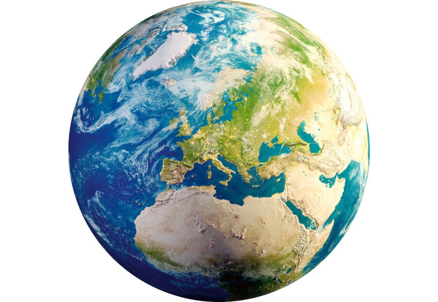 Rundt Ravensburger-puslespil The Earth med 500 brikker