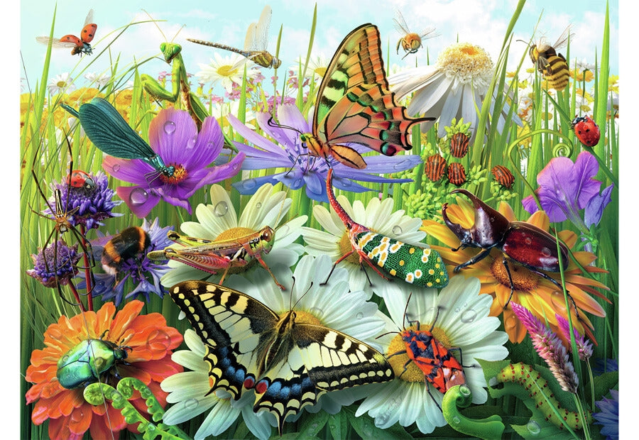 Ravensburger puslespil Wonderful World of Insects med 100 brikker til børn