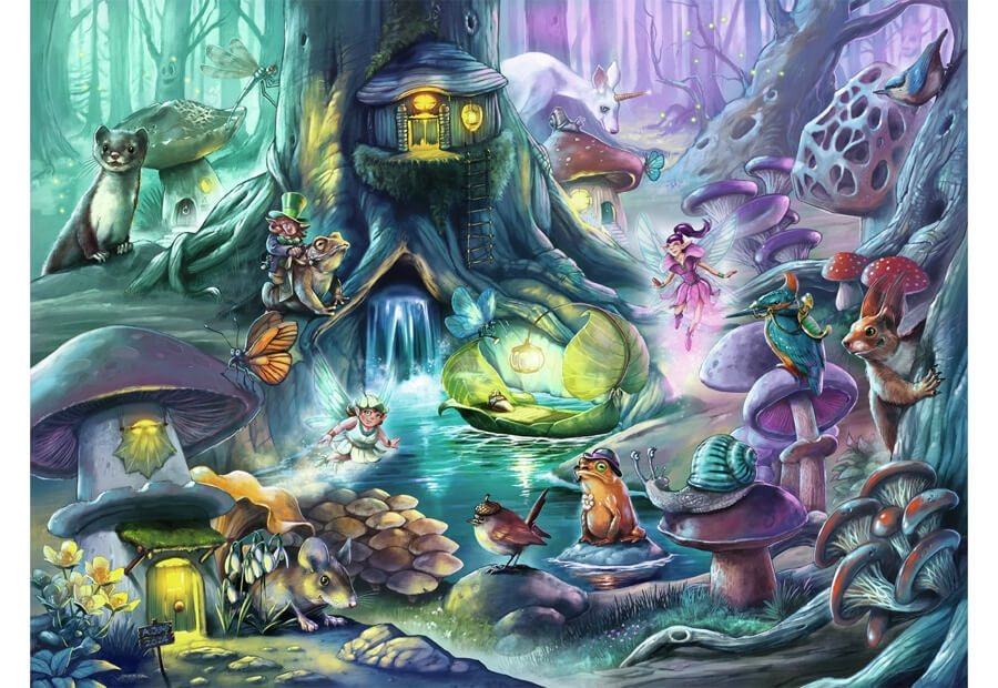 Ravensburger puslespil Enchanted Forest med 150 brikker til børn