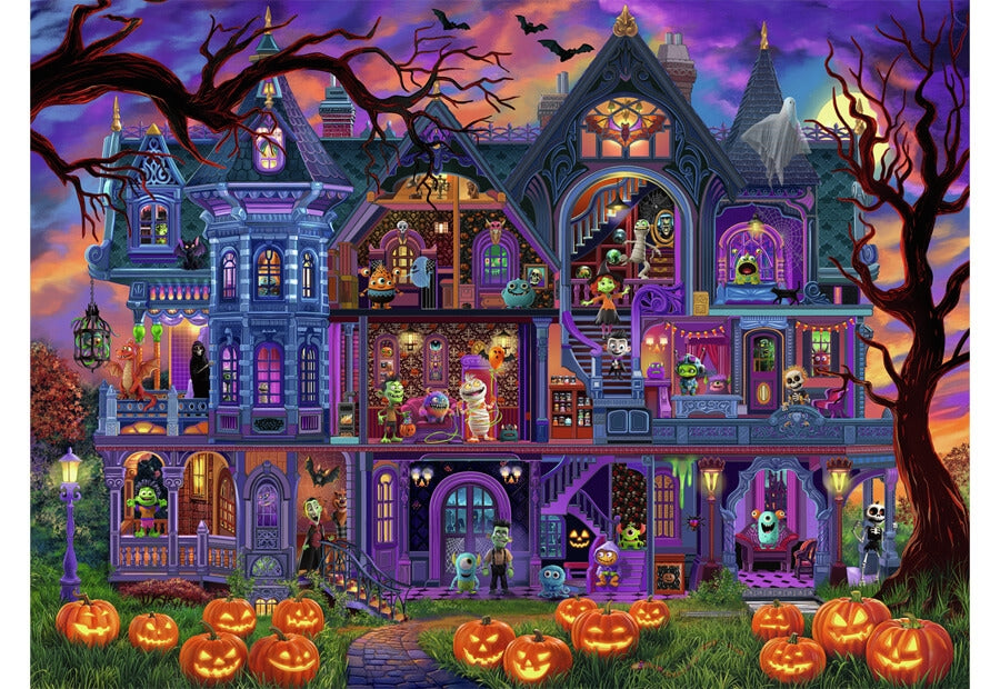 Ravensburger børnepuslespil Monster House Party med 100 brikker