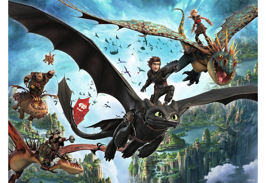 Børnepuslespil Dragons & Heroes fra Ravensburger med 150 brikker