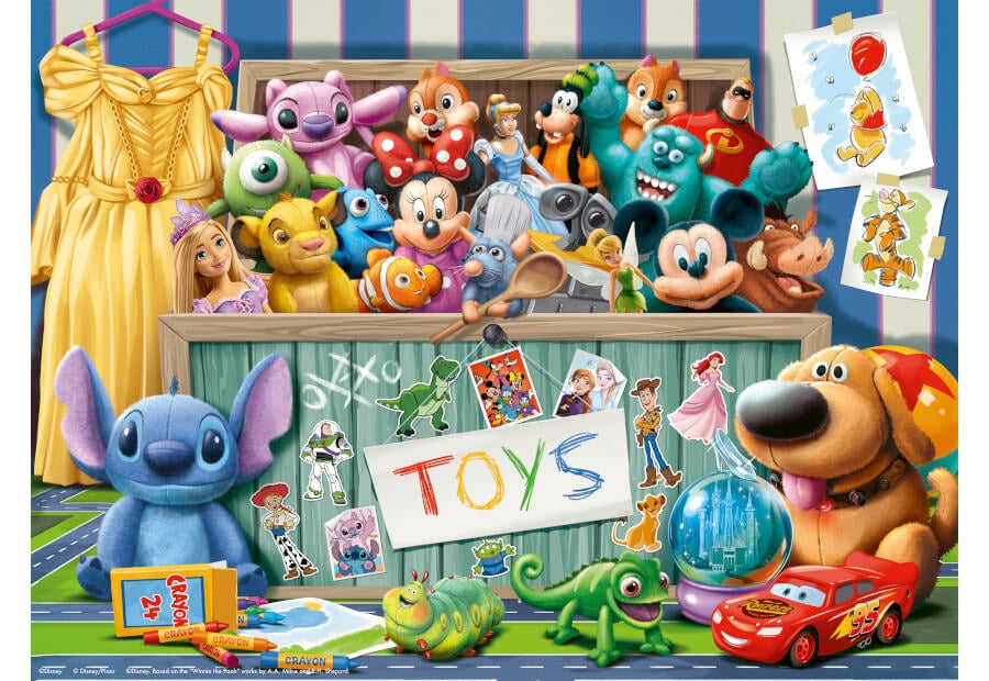 Ravensburger puslespil Disney & Pixar Toybox Collection med 100 brikker