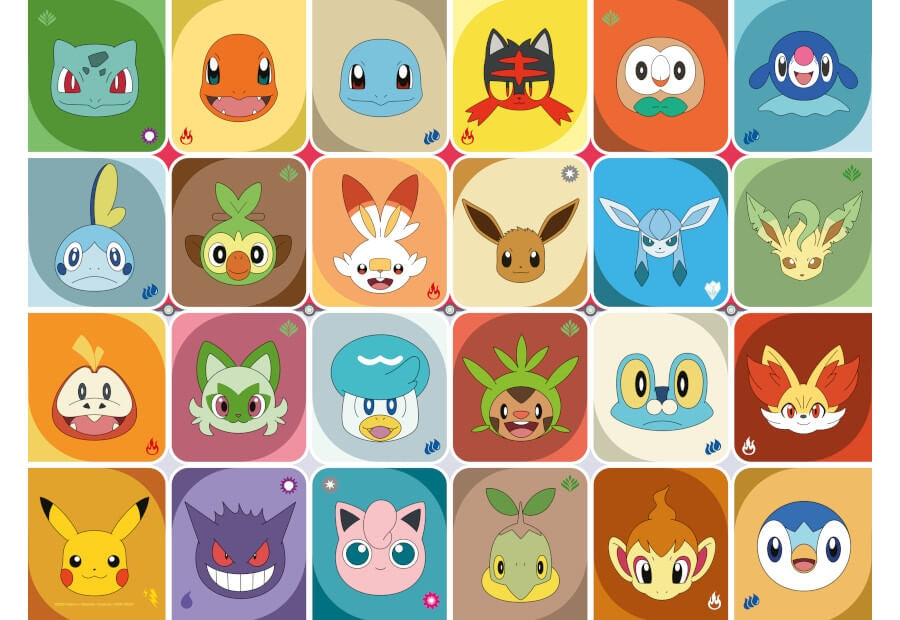 Ravensburger puslespil Pokémon Faces med 100 brikker