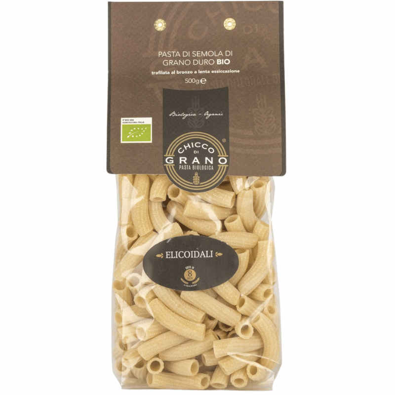 Pose med Chicco di Grano Elicoidali økologisk pasta af durumhvedemel, 500 g