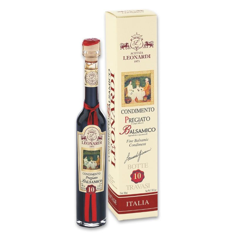 Flaske Leonardi Balsamico Condiment lagret i 10 år, 100 ml