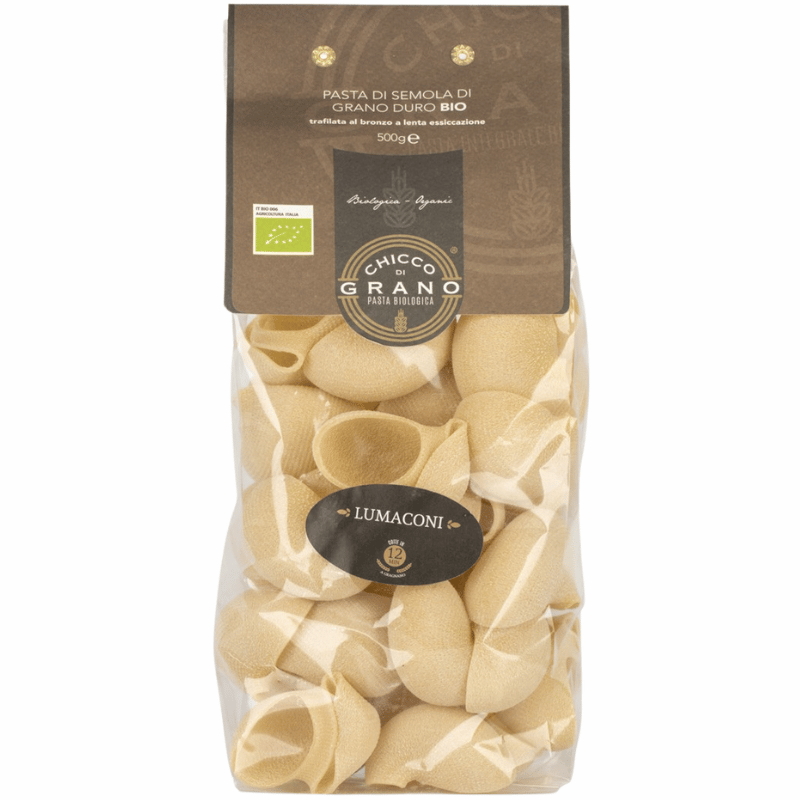 Pakke med Chicco di Grano Lumaconi økologisk pasta, 500 g
