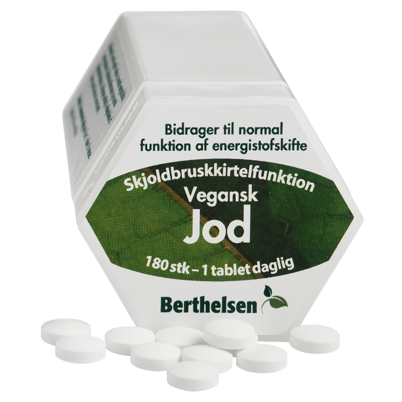 Pakke med Berthelsen Jod 225 mcg, 180 tabletter
