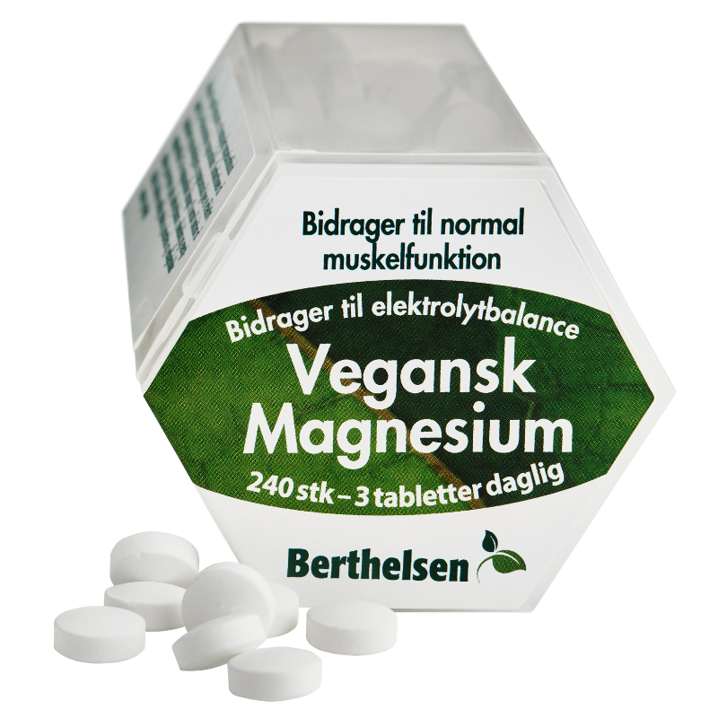 Pakning med Berthelsen Vegansk Magnesium, 240 tabletter