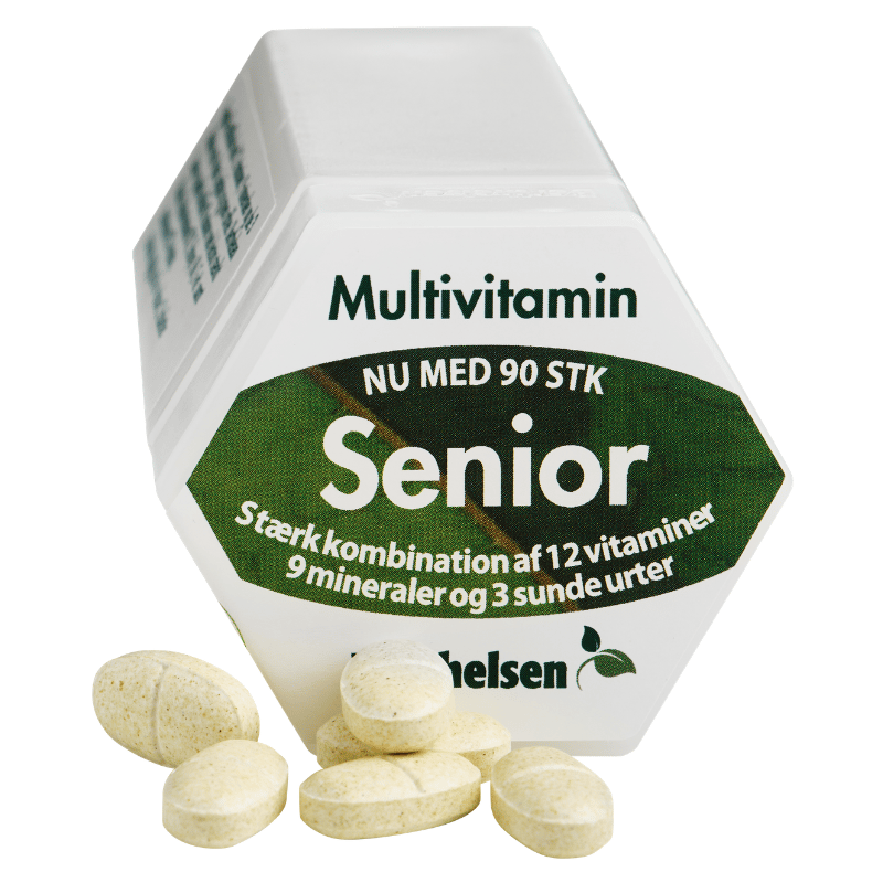 Pakke med Berthelsen Senior vegansk tilskud, 90 tabletter
