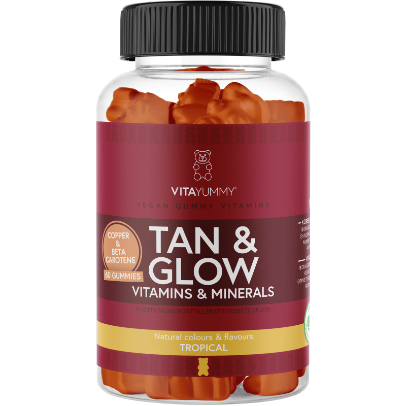 VitaYummy Tan & Glow Tropical kosttilskud i gummies, 60 stk.