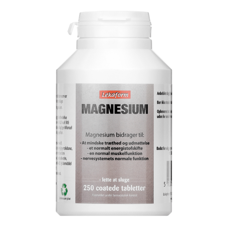 Lekaform Magnesium kosttilskud i pakke med 250 tabletter
