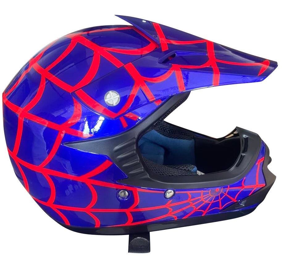 Se Børne Crosser Hjelm SpiderBlue str. M (ny model) ✔ Kæmpe udvalg i MCU-Sport - Køb online på udsalg og tilbud lige nu ✔ Billig fragt og hurtig levering - Varenummer: MMAction-123402 og 5712548123466 på lager - Udsalg på Hjelme Store besparelser – op til 77% - Shop over 2.281 kendte mærker på udsalg