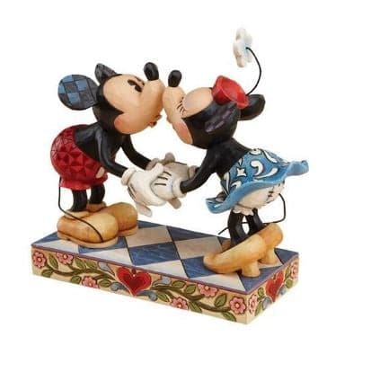 Disney Mickey og Minnie kysser  H. 16,5 cm.