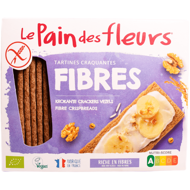 Pakke med Le Pain Des Fleurs økologisk og glutenfrit fibreknækbrød, 150 g