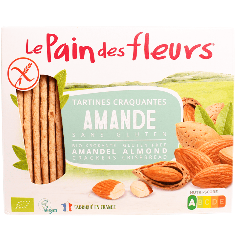 Pakke med Le Pain Des Fleurs økologisk mandelknækbrød, 150 g